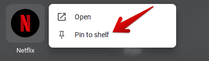 Pinning Apps to the Shelf