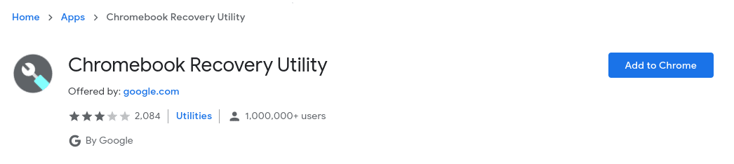 Chromebook Recovery Utility