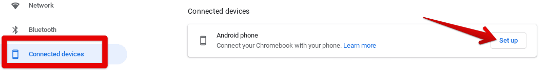 Setting up Phone with Chromebook