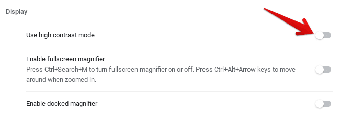 How to use high contrast mode on a Chromebook