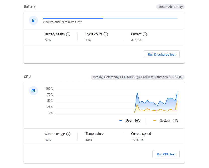 Chromebook Diagnostics App