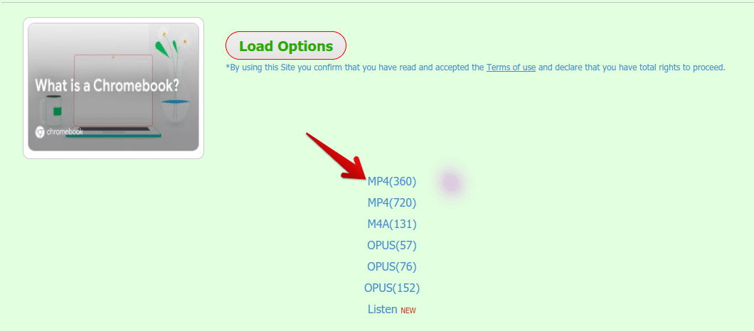 Selecting Video Quality