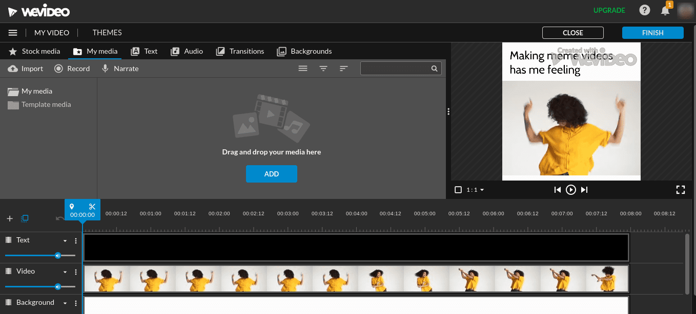 WeVideo's Interface