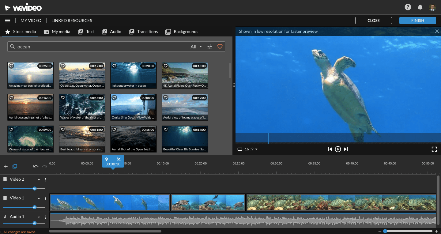 WeVideo Timeline Mode