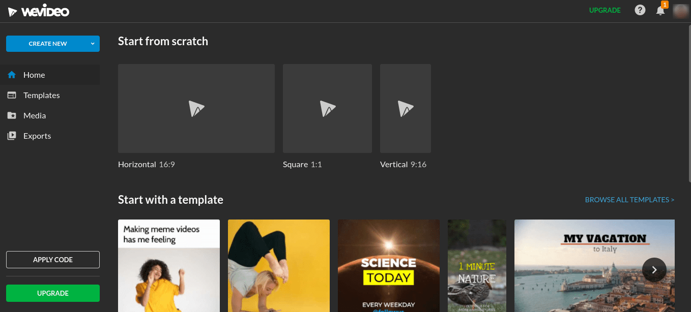 WeVideo on Chrome OS