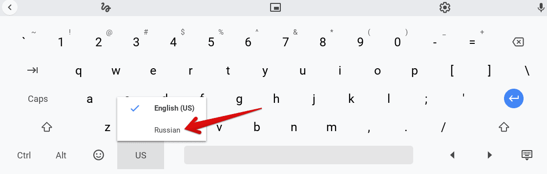 Changing the layout of the on-screen keyboard