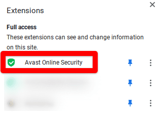 Avast installed