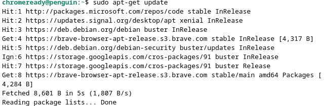 Updating Brave packages