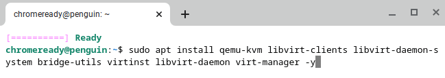 Installing KVM on Chrome OS