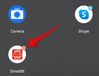 Shreddit installed