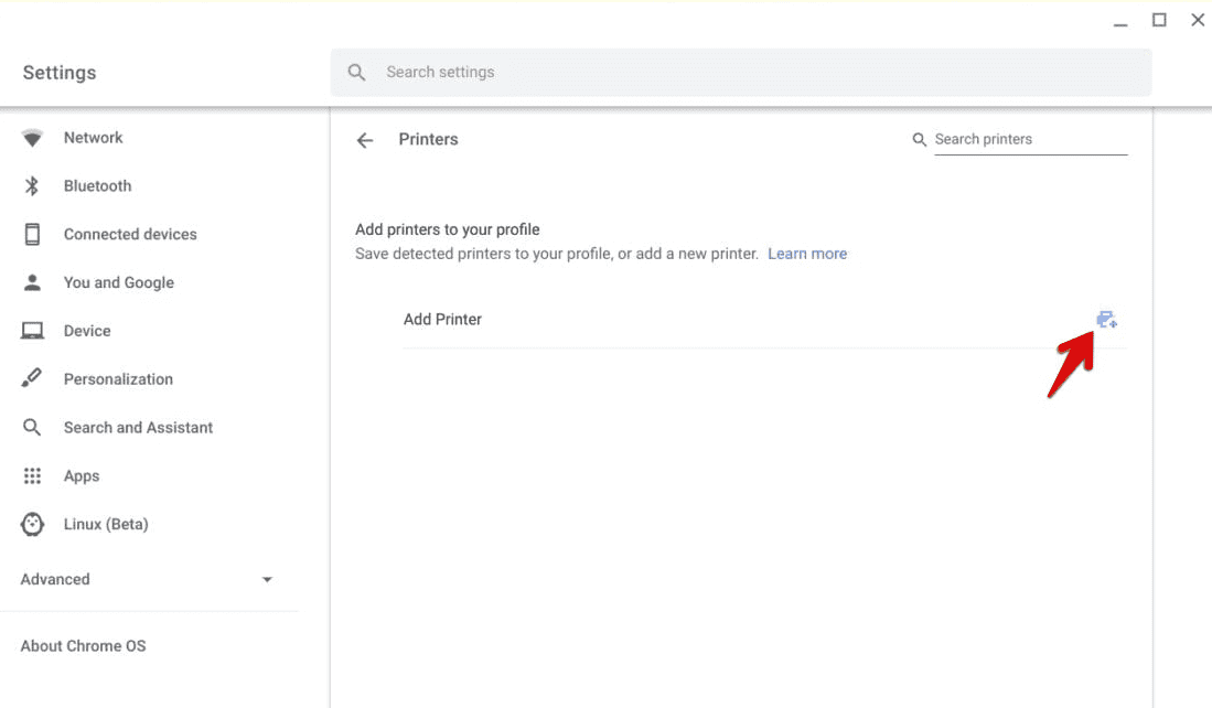 Adding a Printer on Chrome OS