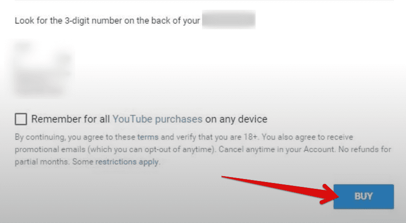 Purchasing the YouTube TV subscription