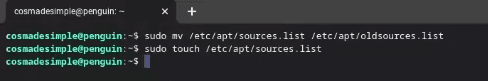 touch sources.list