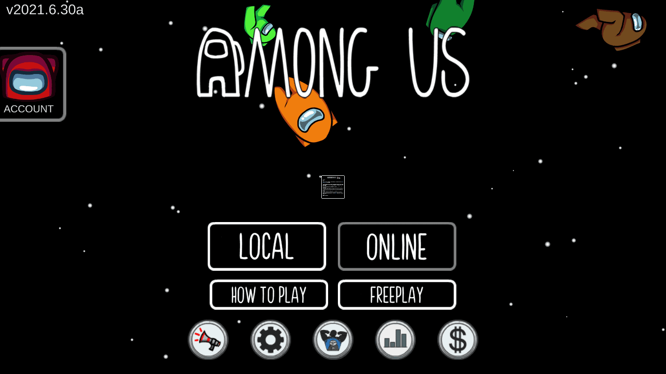 Among Us main menu