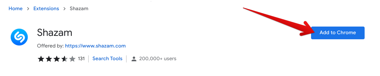 Adding Shazam to Chrome