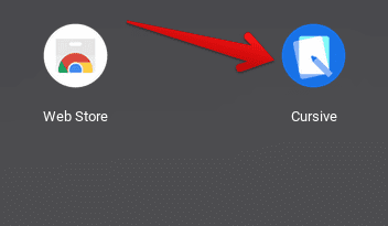 Cursive application installed on Chrome OS