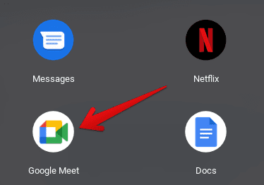 Google Meet installed on Chrome OS