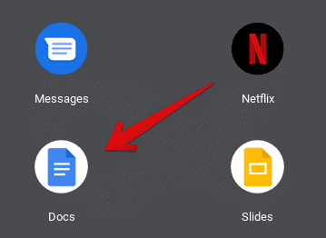 Launching Google Docs on Chrome OS