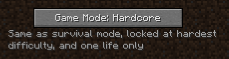 Minecraft Hardcore Mode