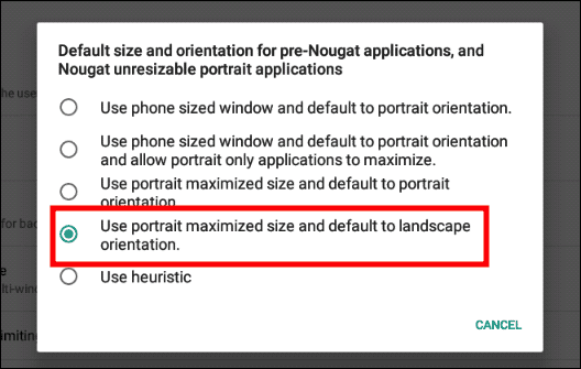 pre naugat application preferences