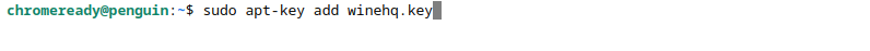 Adding the WineHQ security key