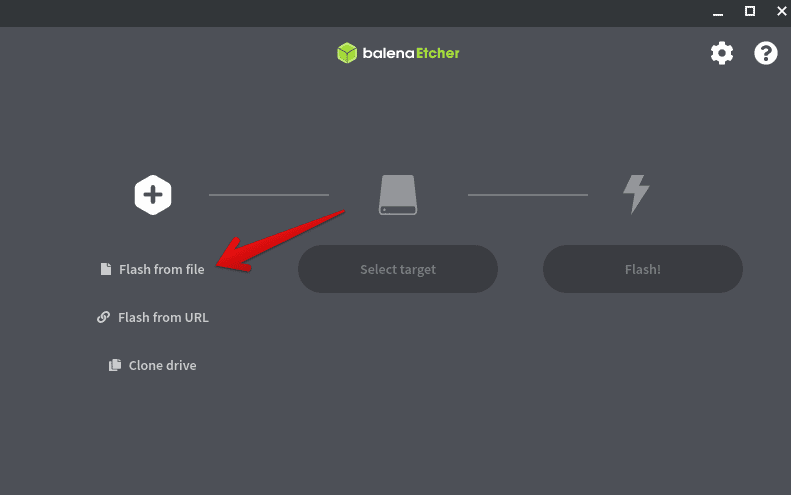 Selecting the Raspberry Pi Desktop ISO in balenaEtchero in balenaetcher