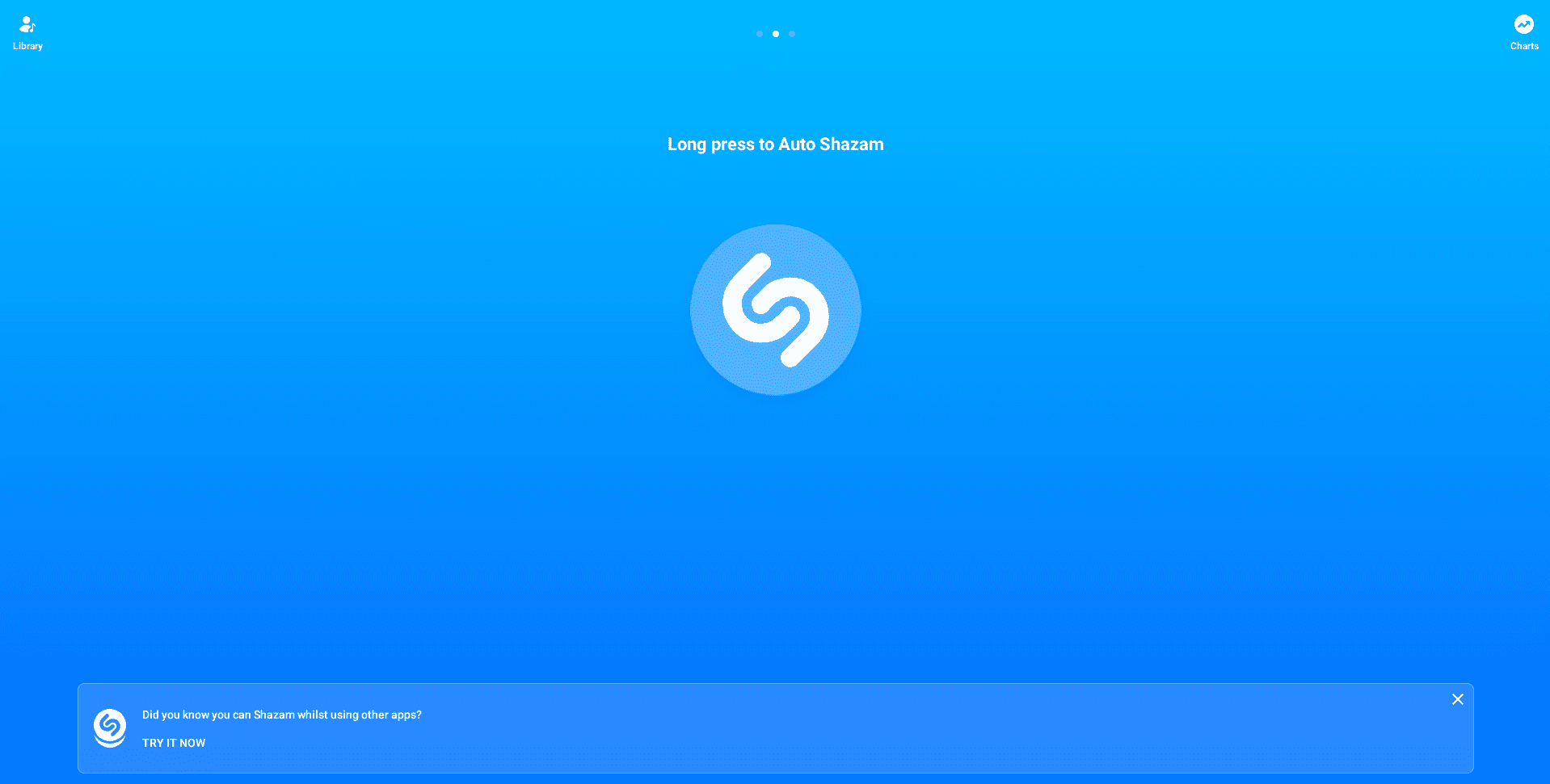 Shazam interface