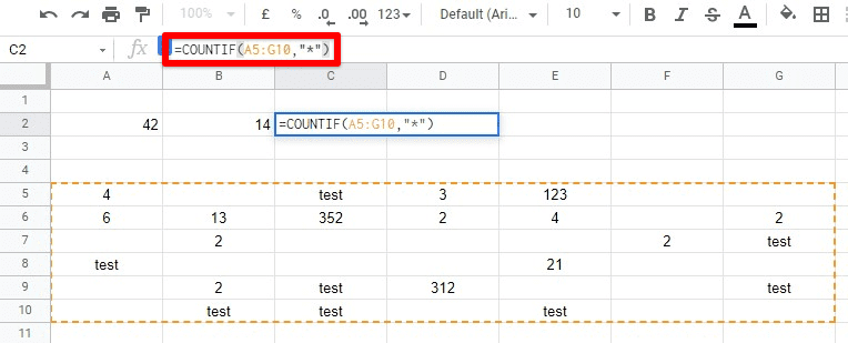 Using COUNTIF Function For Text Cells