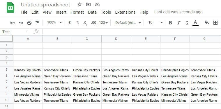 Google Sheets for textual use case