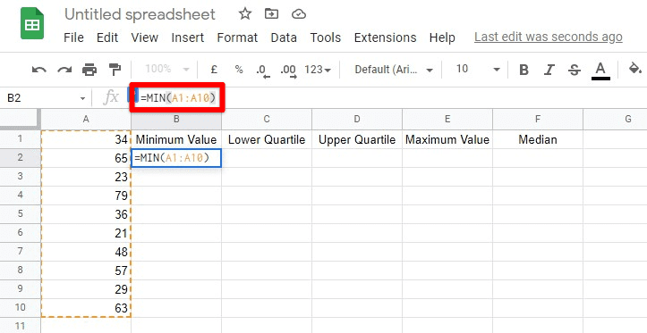 Implementing MIN function