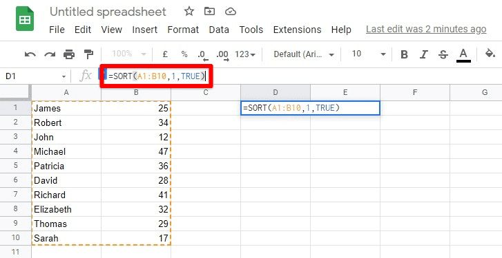 Implementing SORT function for multiple columns