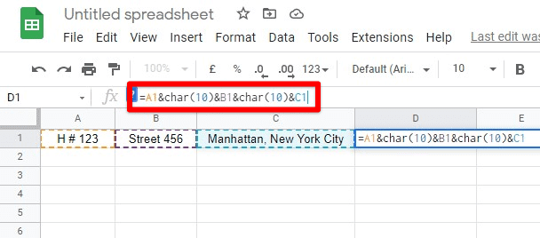 Implementing ampersand with line breaks