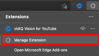 manage extensions