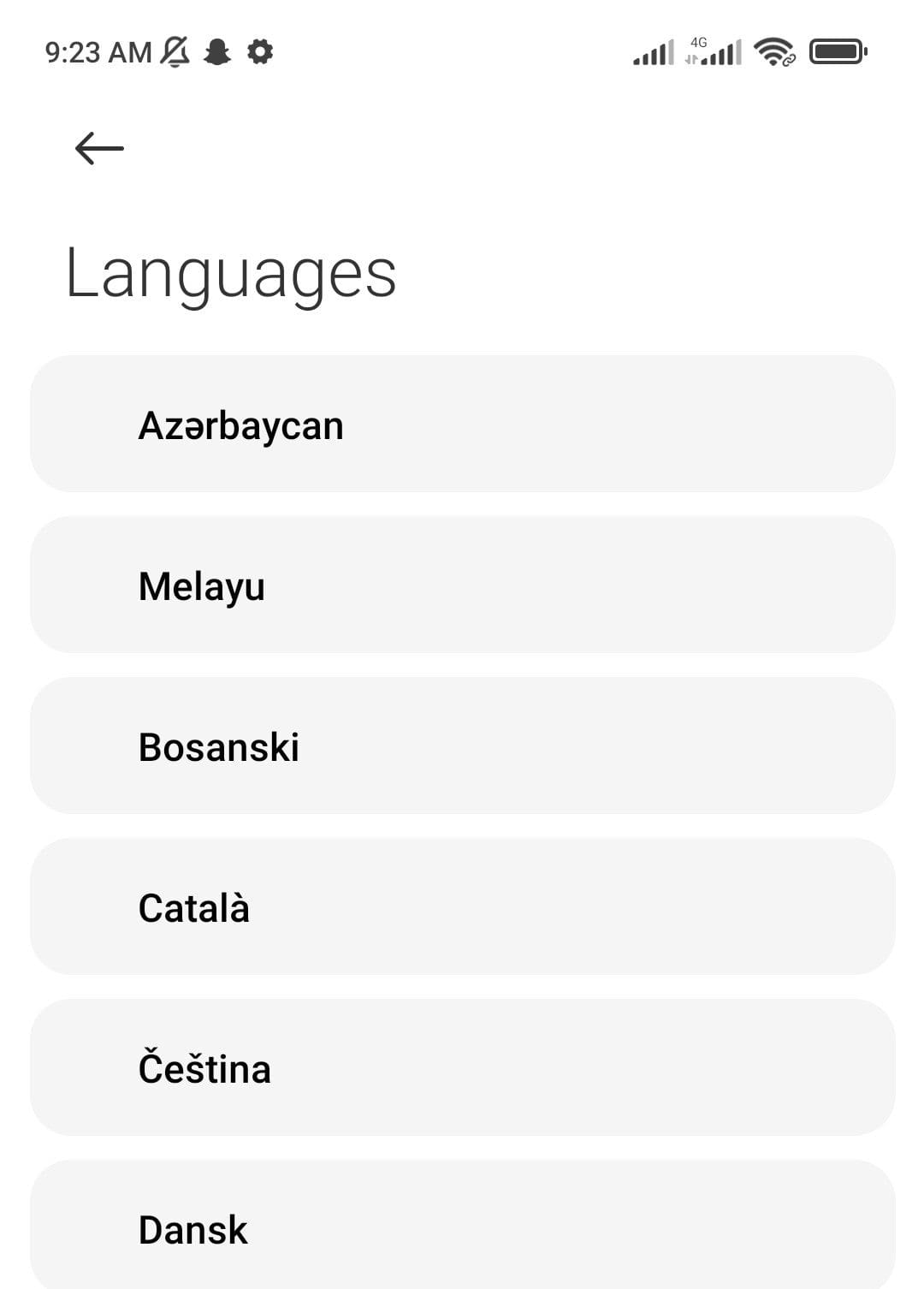 Mobile Languages List