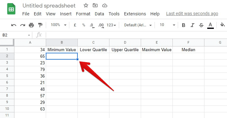 Selecting a cell for minimum value