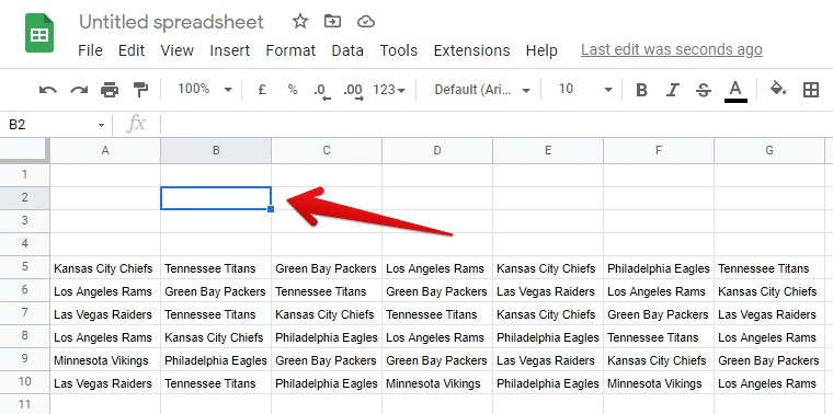 Selecting a cell for textual use case