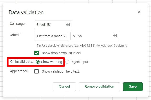 Setting the response to invalid data