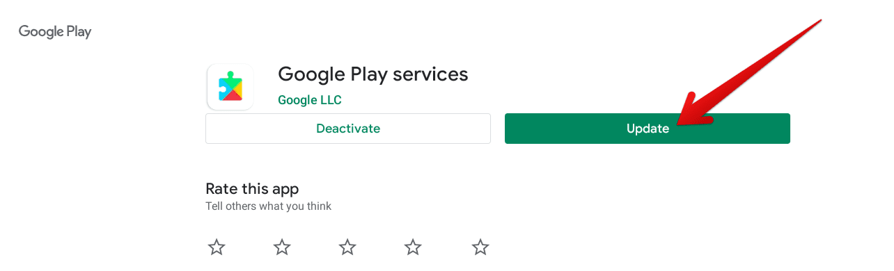 Updating Google Play Services