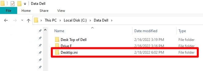 Deleting Desktip.ini file