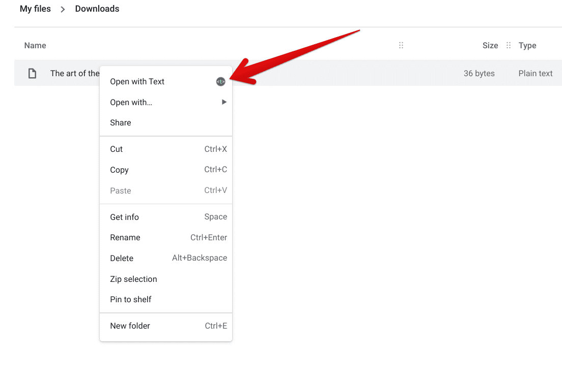 Opening .txt files on a Chromebook