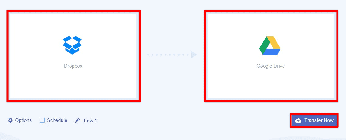 Transferring from Dropbox to Google Drive