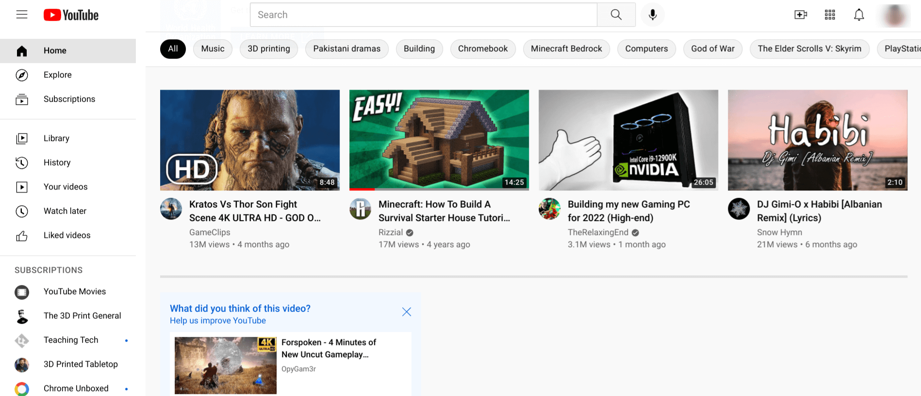 YouTube on Chrome OS