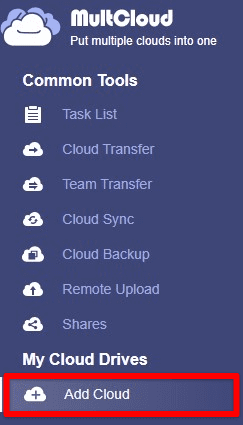 Add cloud tab