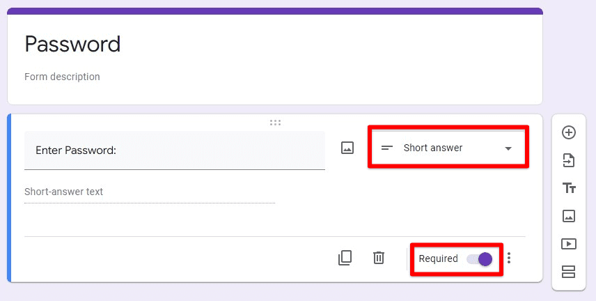 Setting question attributes