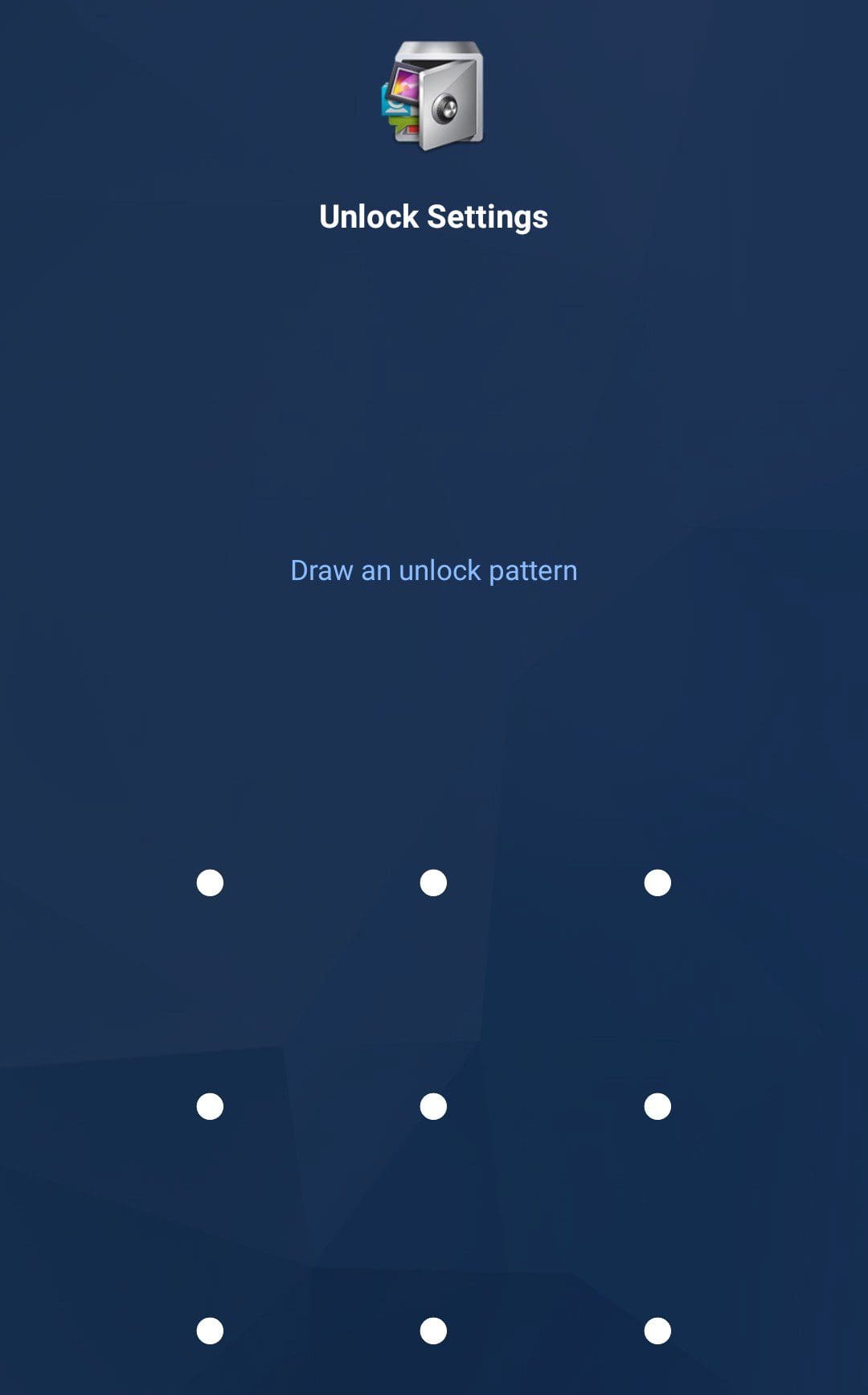 Setting unlock pattern