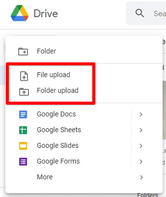 Uploading to Google Drive