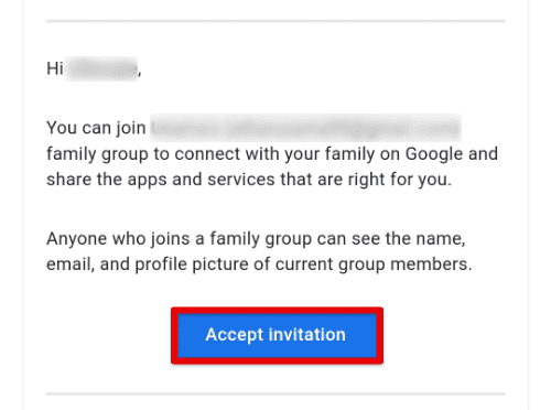 Accepting invitation