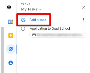 Add a task button