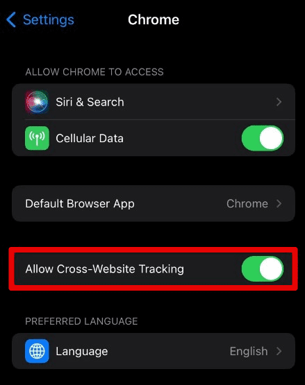 Enabling cross-website tracking