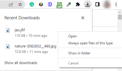 Improved "Download Bubble" feature in Chrome 101
